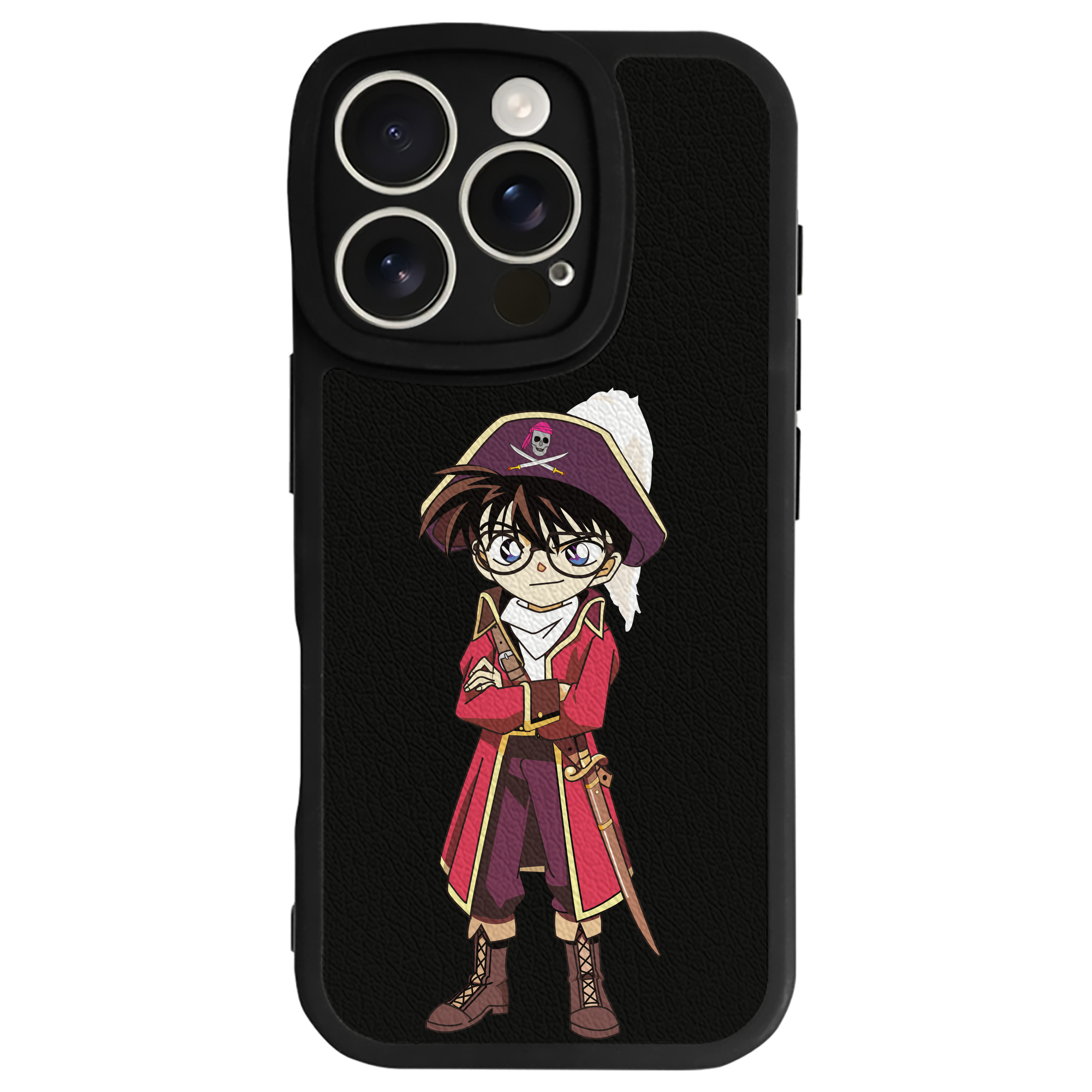 （画像用） 名探偵コナン 江戸川 コナン Detective Conan Conan Edogawa 【iPhone 16シリーズ対応】シリコンスマホケース（レザー調） 材質：シリコン
